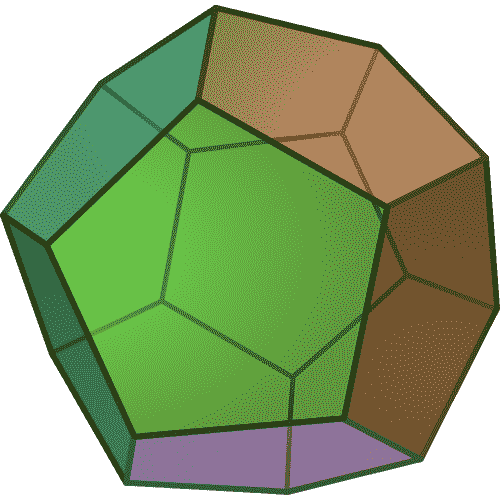 Colored dodecahedron