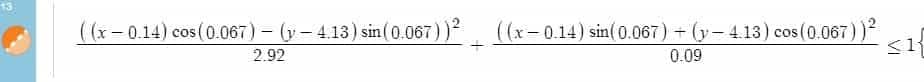 Equation of a rotated ellipse