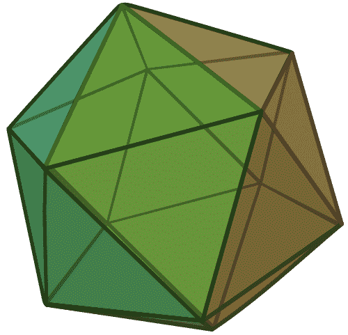 Colored icosahedron