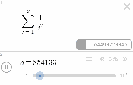 Approximating Series Sum in Desmos: Animation