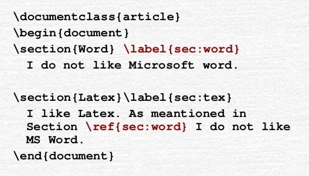 LaTeX Cross Referencing: the label and ref commands