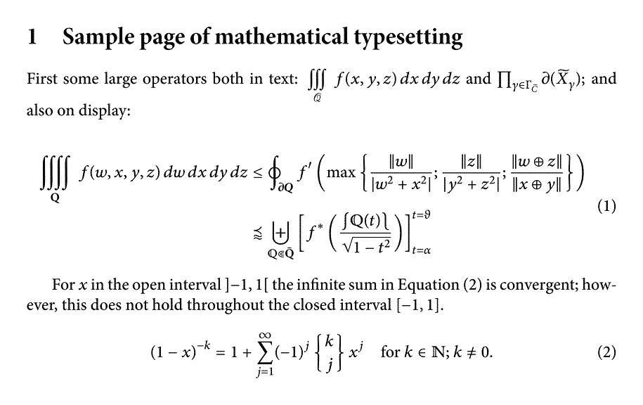 Professional Typesetting - A Sample of What Can Be Achieved In LaTeX