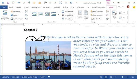 A Typical Microsoft Word Image Misalignment